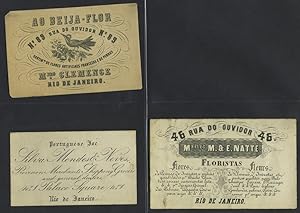 Trade cards from Women Owned Businesses from Rio de Janeiro, c. 1868