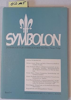 Bild des Verkufers fr Symbolon. Jahrbuch fr Symbolforschung - Neue Folge, Band 4 zum Verkauf von Antiquariat Trger