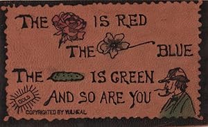 Immagine del venditore per rebus postcard (leather) The Rose is red, the Violet Blue, the Pickle is Green, and So Are You venduto da Mobyville
