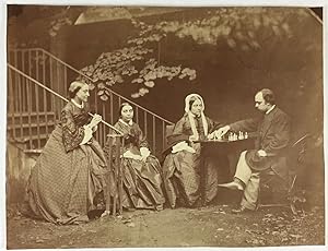 Seller image for [Dodgson, Charles Lutwidge- EXCEEDINGLY RARE: ORIGINAL ALBUMEN PRINT] ORIGINAL ALBUMEN OF THE ROSSETTI FAMILY TAKEN BY LEWIS CARROLL, OCTOBER, 7, 1863 for sale by Nudelman Rare Books