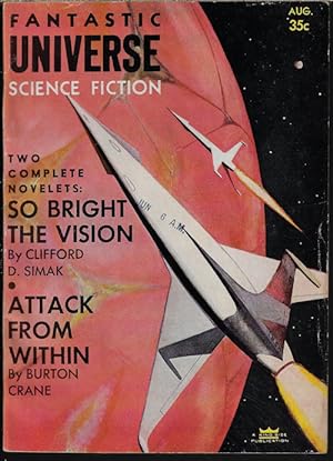 Bild des Verkufers fr FANTASTIC UNIVERSE: August, Aug. 1956 ("So Bright The Vision") zum Verkauf von Books from the Crypt