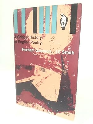 Immagine del venditore per A Critical History of English Poetry venduto da World of Rare Books