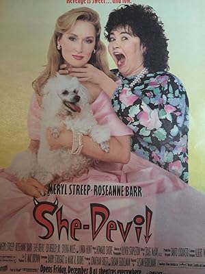 Bild des Verkufers fr Advertisement for Movie "She-Devil" with Meryl Streep and Roseanne Barr zum Verkauf von Hammonds Antiques & Books