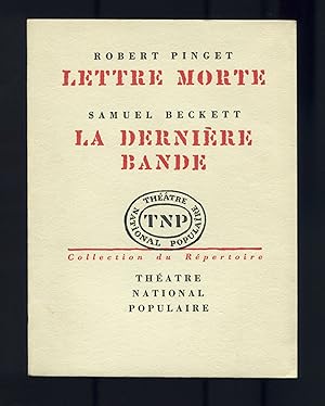 Seller image for Lettre Morte par Robert Pinget [and] La Derniere bande par Samuel Beckett. [Two Plays in One Volume, as issued] for sale by Between the Covers-Rare Books, Inc. ABAA