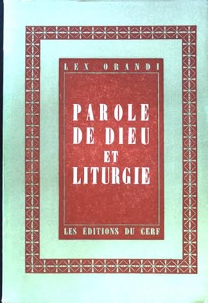 Seller image for Parole de dieu et Liturgie; Lex Orandi, 25; for sale by books4less (Versandantiquariat Petra Gros GmbH & Co. KG)