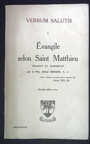 Seller image for Verbum Salutis I., Evangile selon Saint Matthieu. for sale by books4less (Versandantiquariat Petra Gros GmbH & Co. KG)