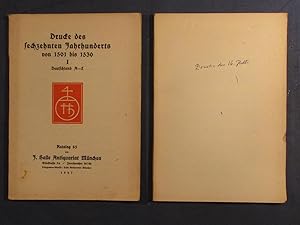 Katalog 65: Drucke des sechzehnten (16.) Jahrhunderts von 1501 bis 1520, 2 Bände.