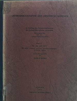 Jahresbibliographie der Universität München. Band 3 für das Jahr 1971.