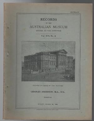 Imagen del vendedor de Studies In Ichthyology No. 2. Records of The Australian Museum Vol. XVI, No.4. a la venta por Time Booksellers
