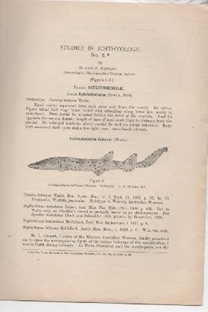 Image du vendeur pour Studies In Ichthyology No. 8. Records of The Australian Museum Vol. XIX, No.2. mis en vente par Time Booksellers
