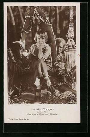 Seller image for Ansichtskarte Schauspielerin Jackie Coogan als Kind in Der kleine Robinson Crusoe for sale by Bartko-Reher