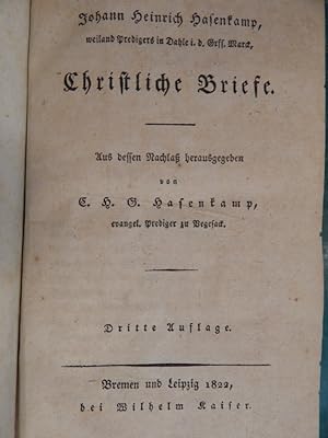 Bild des Verkufers fr Christliche Briefe zum Verkauf von Buchantiquariat Uwe Sticht, Einzelunter.