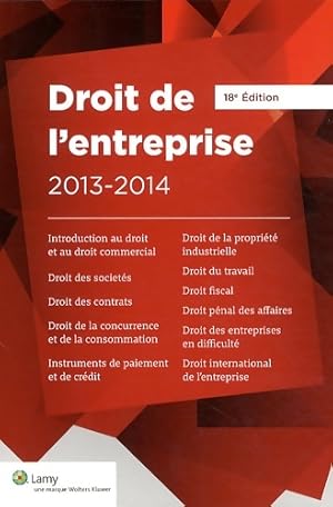 Droit de l'entreprise 2013-2014 - Jean-Luc Vallens