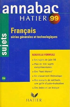 Imagen del vendedor de Fran?ais 1?re toutes s?ries 1999 - B?n?dicte Boudou a la venta por Book Hmisphres