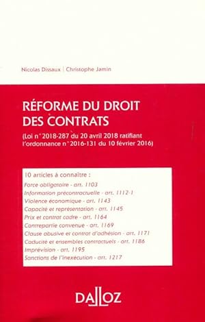 R?forme du droit des contrats - Collectif