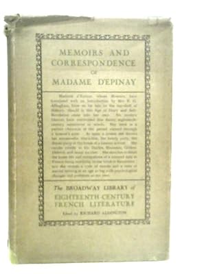 Imagen del vendedor de Memoirs And Correspondence Of Madame d'Epinay a la venta por World of Rare Books