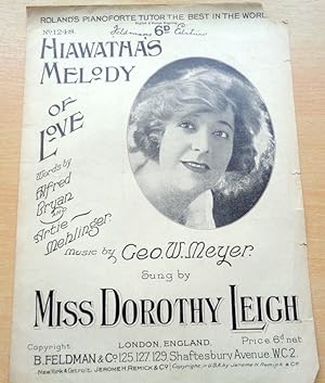 Seller image for Hiawatha's Melody of Love, sung by Miss Dorothy Leigh for sale by Colophon Books (UK)