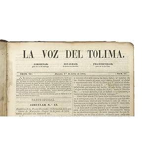 La voz del Tolima [BOUND WITH] Nueva Granada. El Boletin Oficial.