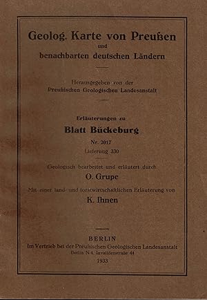 Seller image for Blatt Bckeburg Nr. 2017 (Erluterungen zur Geologischen Karte von Preuen und benachbarten deutschen Lndern. Lieferung 330) for sale by Paderbuch e.Kfm. Inh. Ralf R. Eichmann