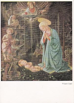 Seller image for Postkarte - Maria, das Kind verehrend for sale by Buchhandlung & Antiquariat Rother