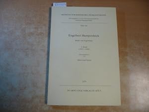 Bild des Verkufers fr Engelbert Humperdinck - Briefe und Tagebcher. Teil: 1 (1863-1880) zum Verkauf von Gebrauchtbcherlogistik  H.J. Lauterbach