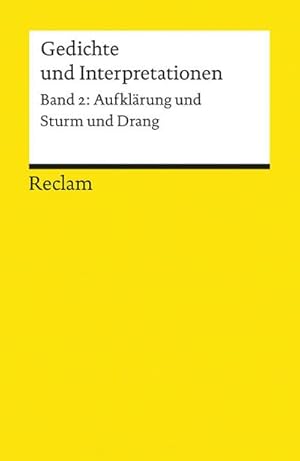 Bild des Verkufers fr Gedichte und Interpretationen 2. Aufklrung und Sturm und Drang zum Verkauf von Smartbuy