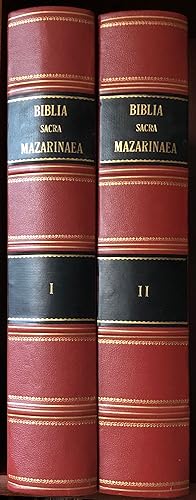 Image du vendeur pour Biblia Sacra Mazarinaea. 2 vols. [facsimile of the Gutenberg Bible, or Biblia Latina] mis en vente par George Ong Books