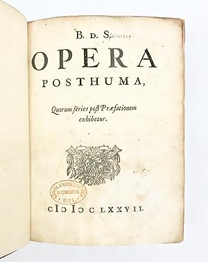 Opera Posthuma, Quorum series post Praefationem exhibetur.
