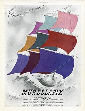 "MURELLAFIX" Annonce originale entoilée parue dans L'ILLUSTRATION en 1940