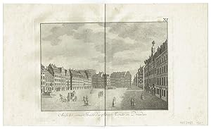 Immagine del venditore per Ansicht eines Theils des Alten Markts in Dresden, 1777 venduto da Antiquariat Hardner