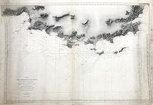 Seller image for Carte des Ctes Meridionales de France partie comprise entre Marseille et St. Tropez [Marsella y Saint Tropez] for sale by Frame