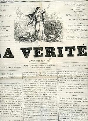 Image du vendeur pour La vrit contemporaine n83 troisime anne mercredi 6 juillet 1859 - L'esprit public en temps de guerre - un coup de frule - le charlatanisme pris sur le fait esprits frappeurs, curieuses expriences - les crivains millionnaires par Henry Maret etc. mis en vente par Le-Livre