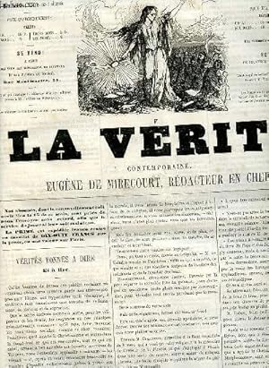 Bild des Verkufers fr La vrit contemporaine n53 deuxime anne jeudi 9 dcembre 1858 - Vrits bonne  dire et  lire - percement de l'isthme de Suez - chos de la semaine - correspondance - les matamores du scandale - le mont-de-pit (suite) - M.Gustave Nadaud etc. zum Verkauf von Le-Livre