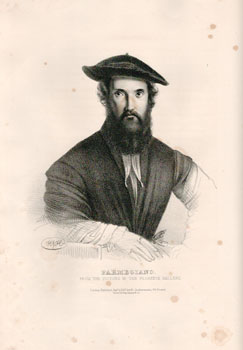 Portrait of Parmegiano. From the picture in the Florence Gallery. First edition of the lithograph.