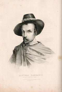 Portrait of Annibal Carracci. From a sketch by himself. First edition of the lithograph.