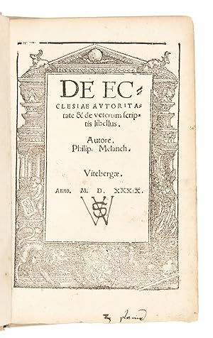 De ecclesiae autorita/tate (sic!) & de veterum scriptis libellus