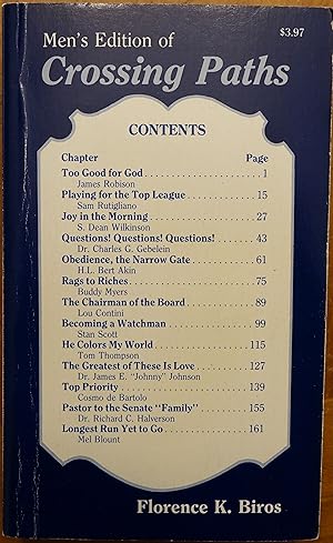 Bild des Verkufers fr Crossing Paths (Men's Edition) zum Verkauf von Faith In Print