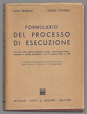 Seller image for Formulario del processo di esecuzione for sale by Sergio Trippini