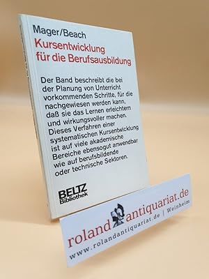 Imagen del vendedor de Kursentwicklung fr die Berufsausbildung. a la venta por Roland Antiquariat UG haftungsbeschrnkt
