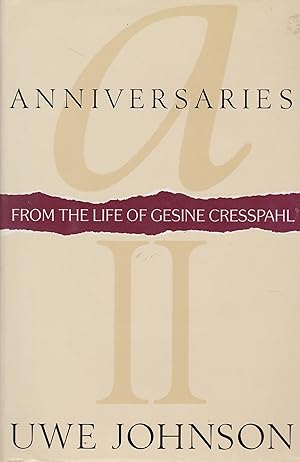 Seller image for Anniversaries II: From the Life of Gesine Cresspahl for sale by CKBooks