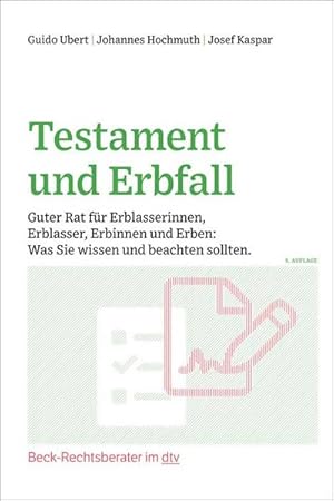 Seller image for Testament und Erbfall for sale by BuchWeltWeit Ludwig Meier e.K.