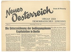 Neues Oesterreich. Organ der Demokratischen Einigung.