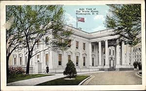 Bild des Verkufers fr Ansichtskarte / Postkarte Washington DC USA, Side view of The White House zum Verkauf von akpool GmbH