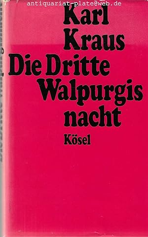 Bild des Verkäufers für Die Dritte Walpurgisnacht. Herausgegeben von Heinrich Fischer. zum Verkauf von Antiquariat-Plate