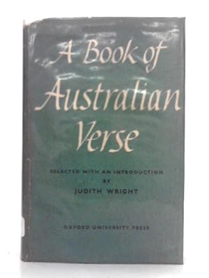 Seller image for A Book of Australian Verse for sale by World of Rare Books