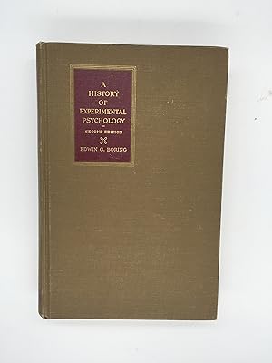 Seller image for A History of Experimental Psychology: Second Edition for sale by Rivendell Books Ltd.