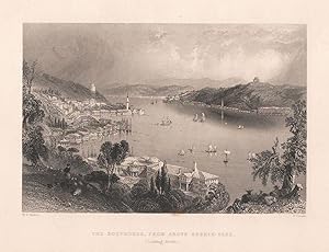 Seller image for The Bosphorus, from above Beshik-Tash (Looking North) = Der Bosphorus nach Norden hin gesehen von Beshik-Tash her. Original Stahlstich von 1838 for sale by Antiquariat Kastanienhof