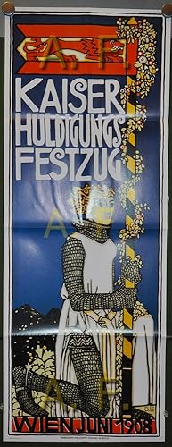 Plakat für den Kaiser-Huldigungs-Festzug zum 60jährigen Regierungsjubiläum Kaiser Franz Josephs, ...