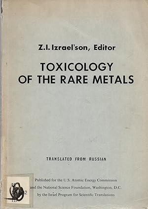 Seller image for Toxicology of the Rare Metals for sale by Book Booth