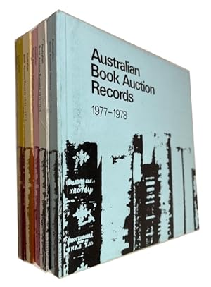 Bild des Verkufers fr Australian Book Auction Records: A Two Yearly Record of Books Sold at Auction in Australia. First five volumes covering 1969-1970, 1971-1972, 1973-1974, 1975-1976 and 1977-1978 zum Verkauf von McBlain Books, ABAA